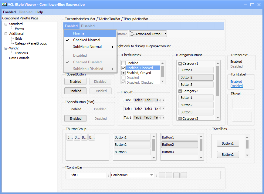 VCLStyle Material Patterns Blue 1.0